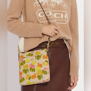 Coach Messenger Crossbody With Floral Print
